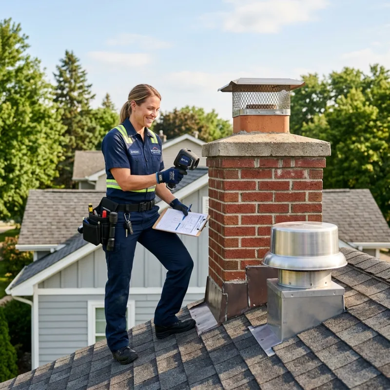 Technician inspecting a Blackburn North roof cavity and ductwork for a dead bird