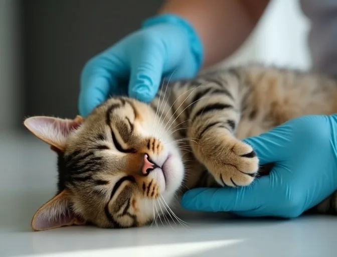 Specialist carefully handling a deceased cat with dignity in Blackburn North